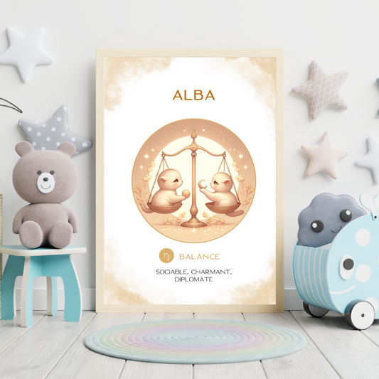 Tableau personnalisé - Bébé/enfant Balance (23 septembre-22 octobre)