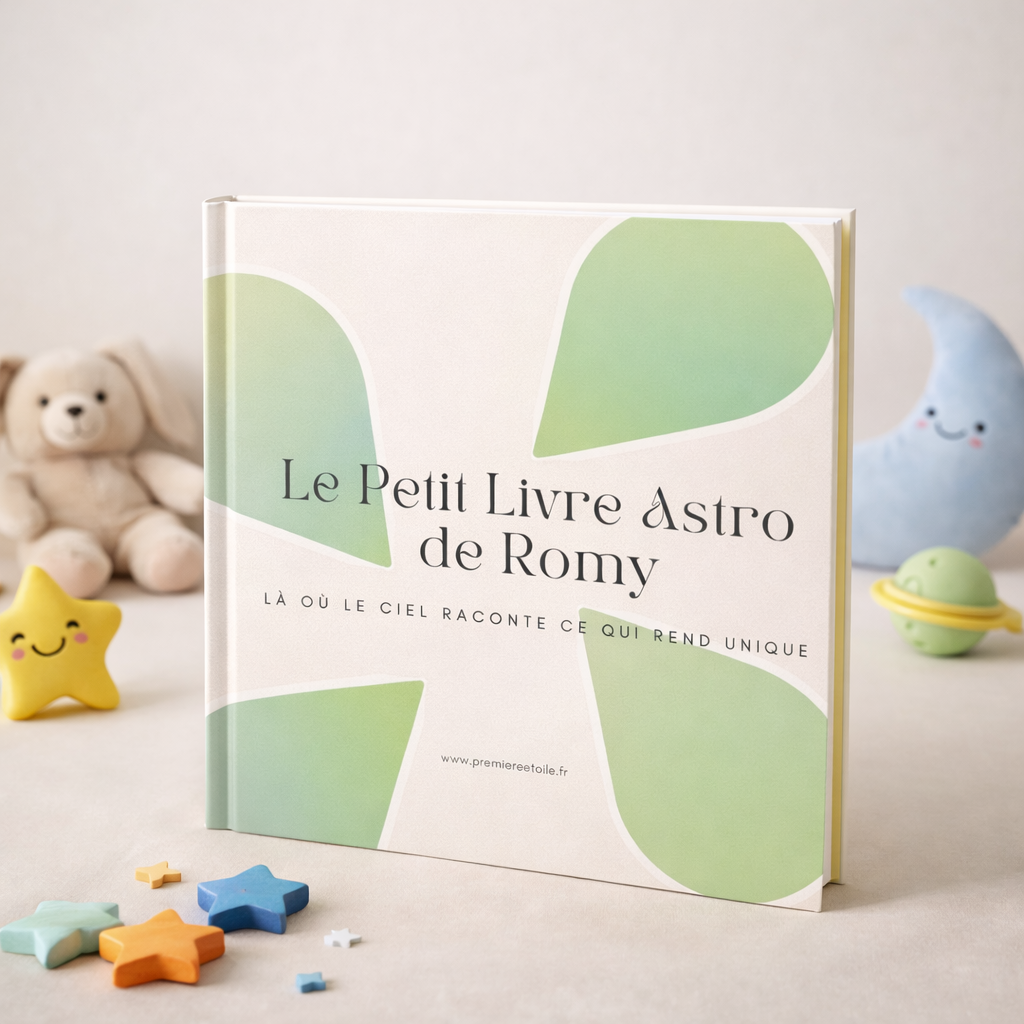 Livre de naissance personnalisé astrologique: cadeau utile et souvenir pour bébé